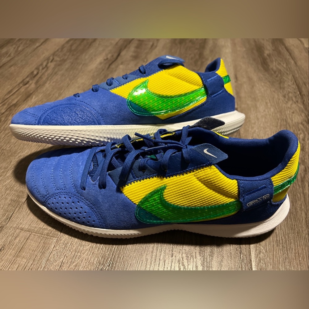 New Nike StreetGato IC Game Royal Stadium Green Brazil Size 8 DC8466-437